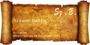 Szives Bella névjegykártya